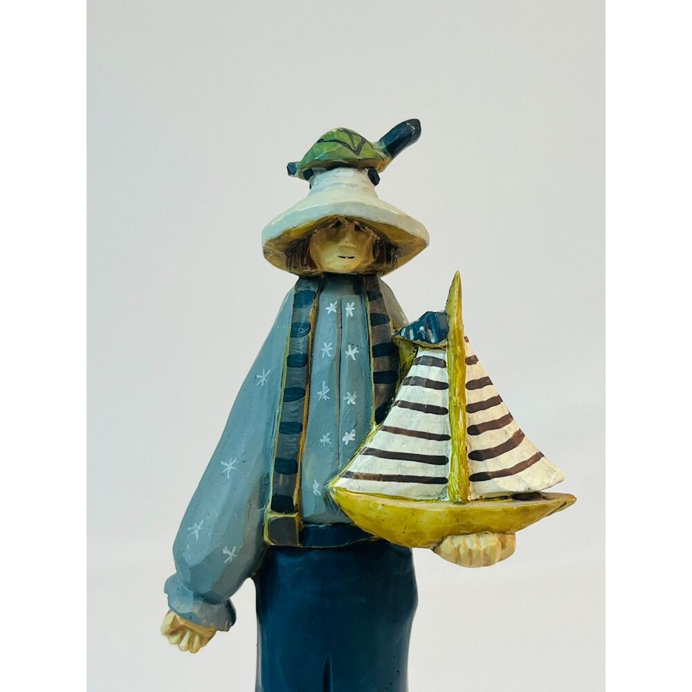 Williraye Studio WW 1051 Figurines "Boy Holding a Boat" Turtle READ - Picture 2 of 7